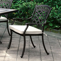 Vaillancourt patio coil spring dining online chair fleur de lis living